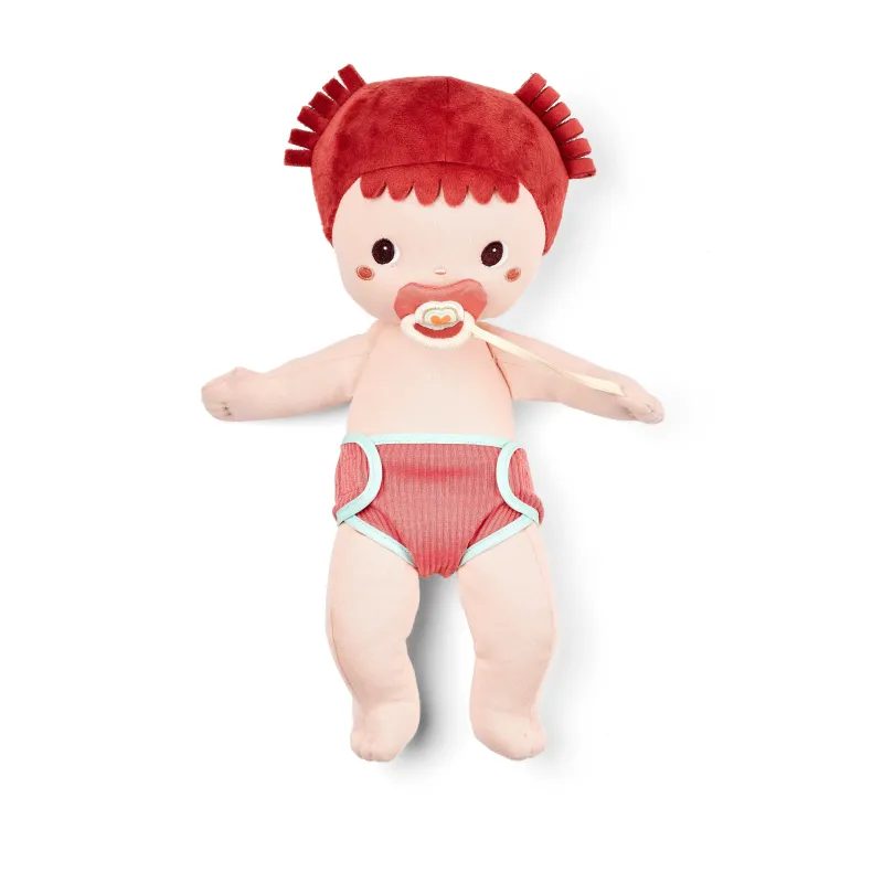 Stoffen babypop Alba 36 cm vanaf 2 jaar | Pop met fopspeen