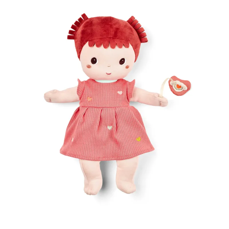 Muñeca bebé de tela Alba 36 cm desde 2 años | Muñeca con chupete