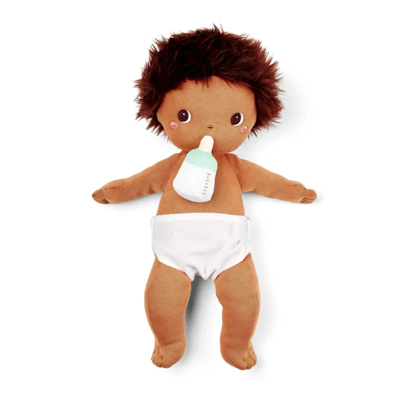 Stoffen babypop Alix 36 cm vanaf 2 jaar | Pop met flesje