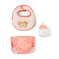 Accessoires pour poupon dès 18 mois | Bavoir, biberon et culotte