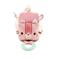 Cube d'activités en tissu bébé - Cube Jeanne le chat LILLIPUTIENS