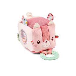 Baby fabric activity cube - Jeanne the cat cube LILLIPUTIENS