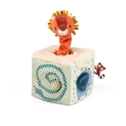 Activiteitenkubus baby - Geluidskubus van stof Jungle LILLIPUTIENS