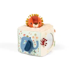 Cubes d'activités bébé - Cube sonore en tissu Jungle LILLIPUTIENS