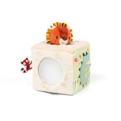Activiteitenkubus baby - Geluidskubus van stof Jungle LILLIPUTIENS