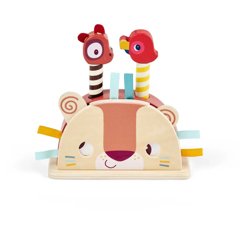 Houten pop-up speelgoed voor baby’s - Jack de leeuw LILLIPUTIENS