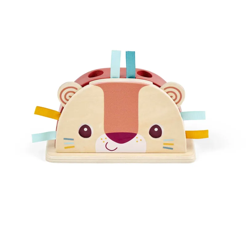 Houten pop-up speelgoed voor baby’s - Jack de leeuw LILLIPUTIENS