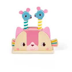 Houten pop-up speelgoed voor baby’s - Jeanne de kat LILLIPUTIENS