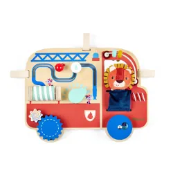 Panneau d'activités en bois bébé - Busyboard Pompier LILLIPUTIENS