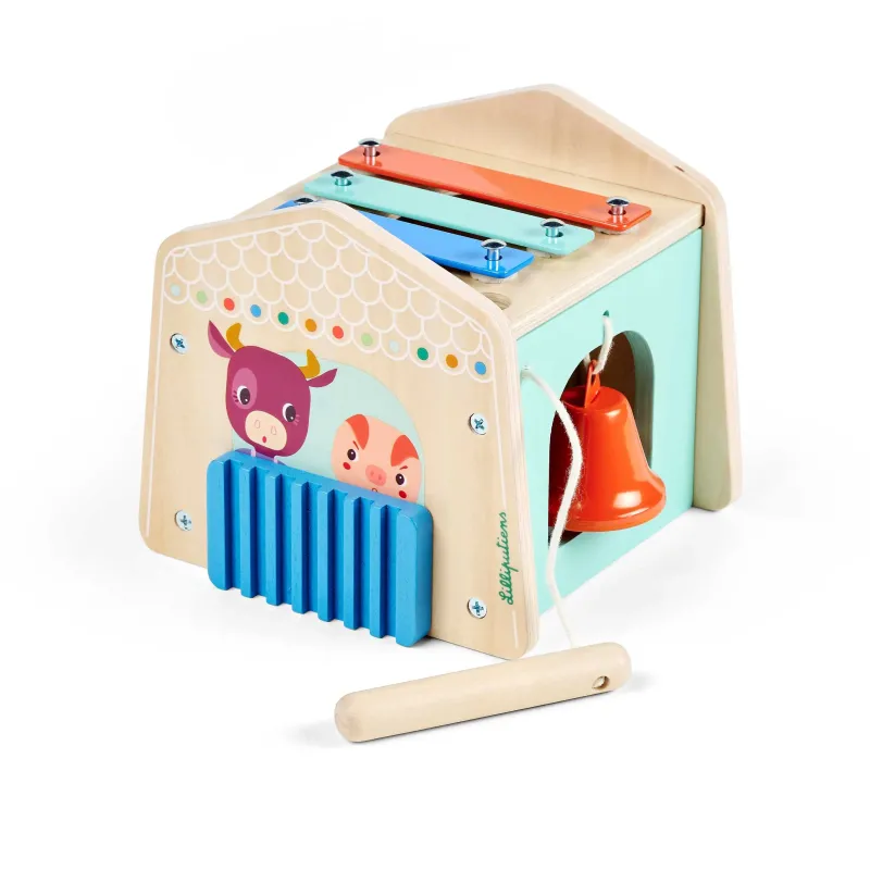 Maison en bois jouet - Jouet d'éveil sonore bébé LILLIPUTIENS