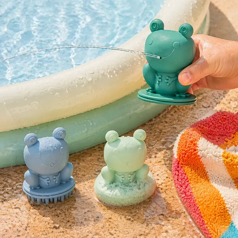 Set di 3 rane da bagno: massaggiatore, sputatore e aeratore