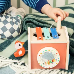 Wooden house toy - Sound toy for babies LILLIPUTIENS