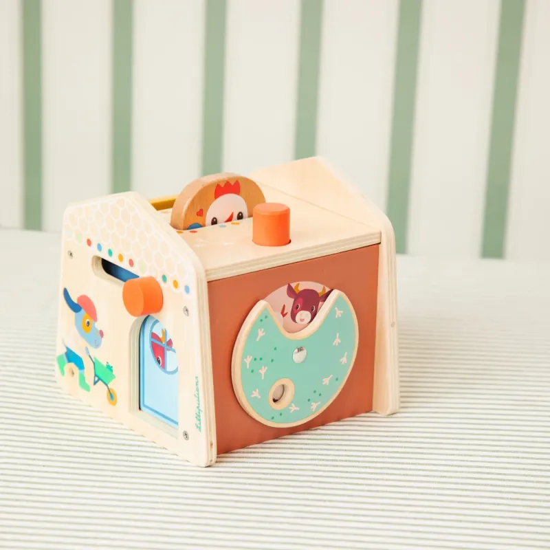 Maison en bois jouet - Jouet d'éveil sonore bébé LILLIPUTIENS