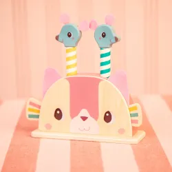 Pop-up-Spielzeug aus Holz für Babys - Jeanne die Katze LILLIPUTIENS