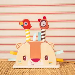 Houten pop-up speelgoed voor baby’s - Jack de leeuw LILLIPUTIENS