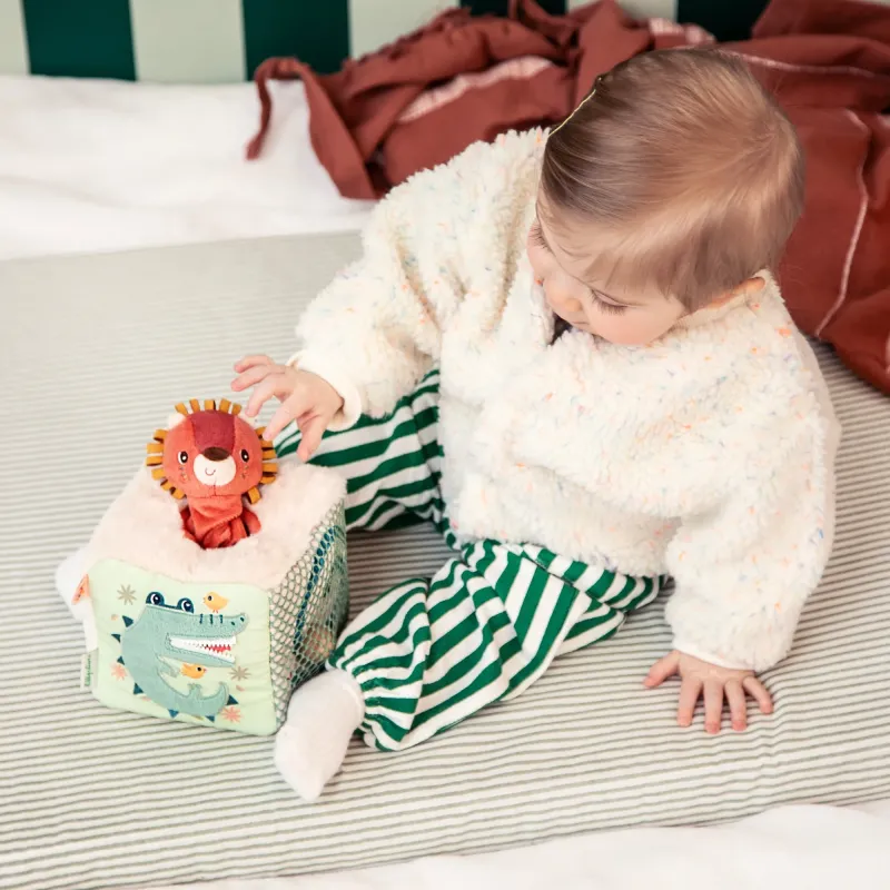 Baby activity cubes - Jungle fabric sound cube LILLIPUTIENS