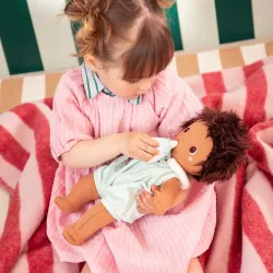 Muñeco bebé de tela Alix 36 cm desde 2 años | Muñeca con biberón