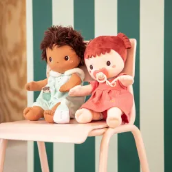 Stoffen babypop Alba 36 cm vanaf 2 jaar | Pop met fopspeen