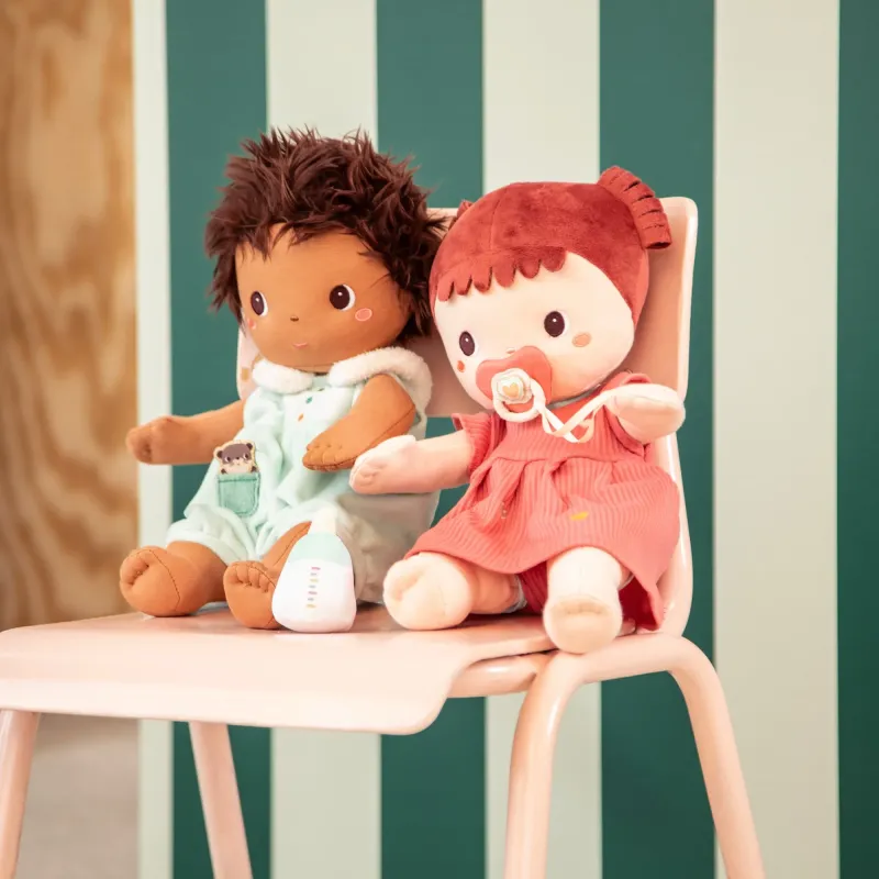 Stoffen babypop Alba 36 cm vanaf 2 jaar | Pop met fopspeen