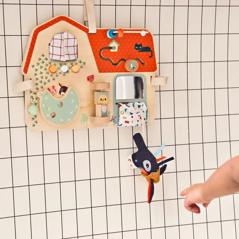 Panneau d'activités bois bébé - Busyboard Ferme LILLIPUTIENS